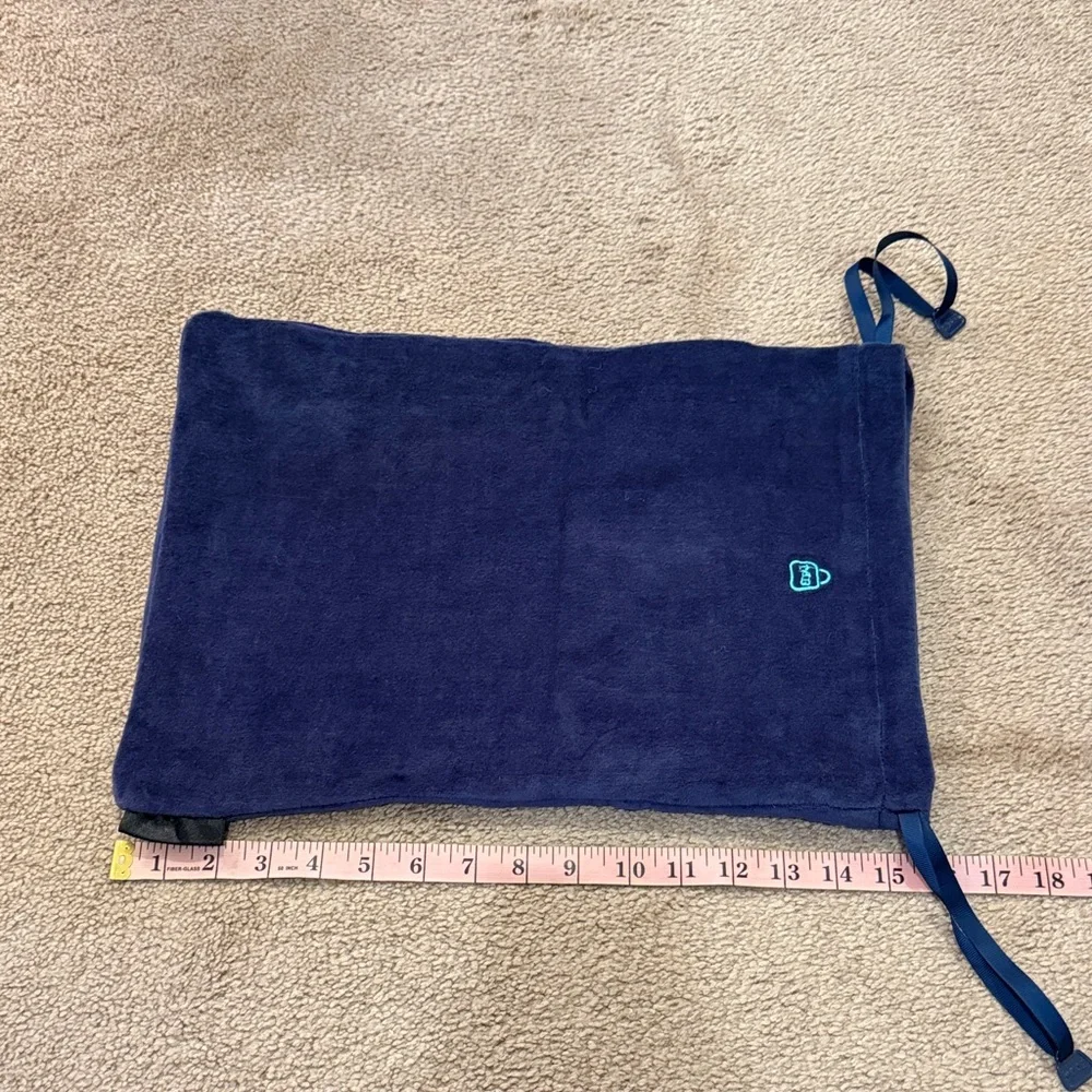 Navy Blue Drawstring Laundry/Garment Bag with Teal Swimsuit Design